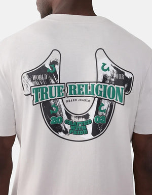 True Religion T-Shirt Abstract Denim Grey