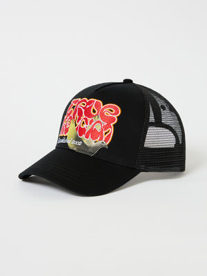 True Religion Headwear Dove Trucker Black