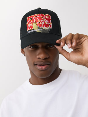 True Religion Headwear Dove Trucker Black