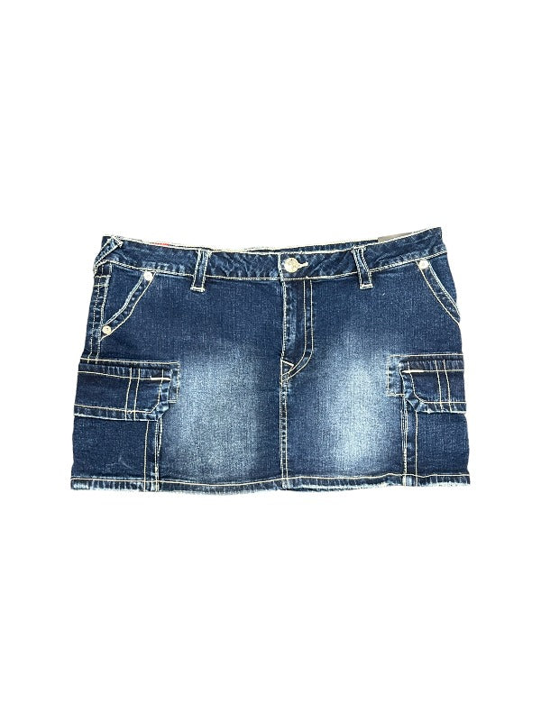 True Religion Skirt Sadie Cargo Mini Pacific