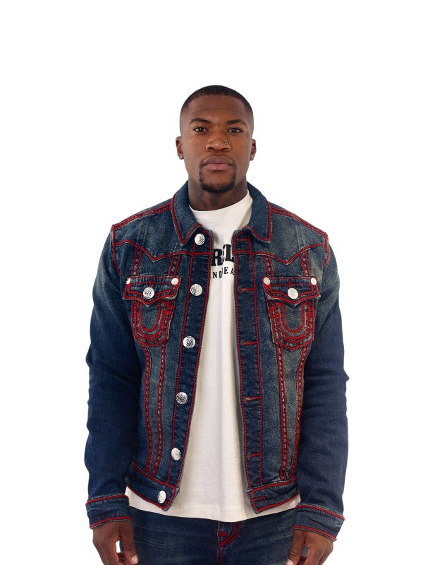 True Religion Jimmy Jacket Rope Stitch Berlin Dark Wash