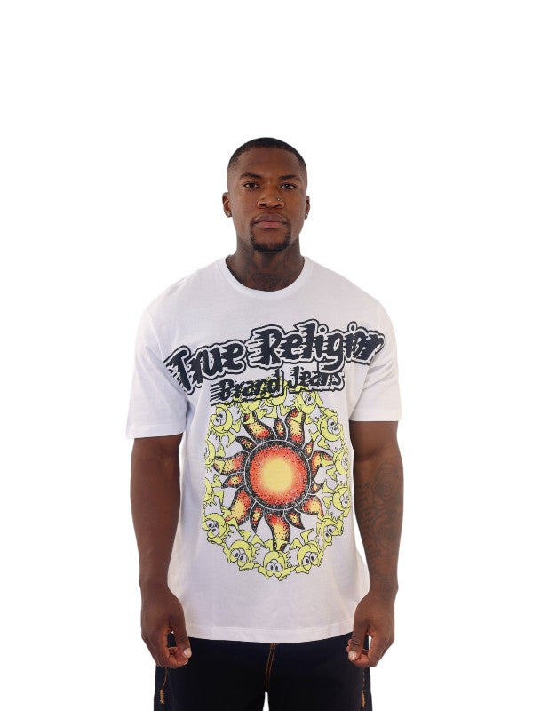 True Religion Relaxed T-Shirt Blazing Shoey Optic White