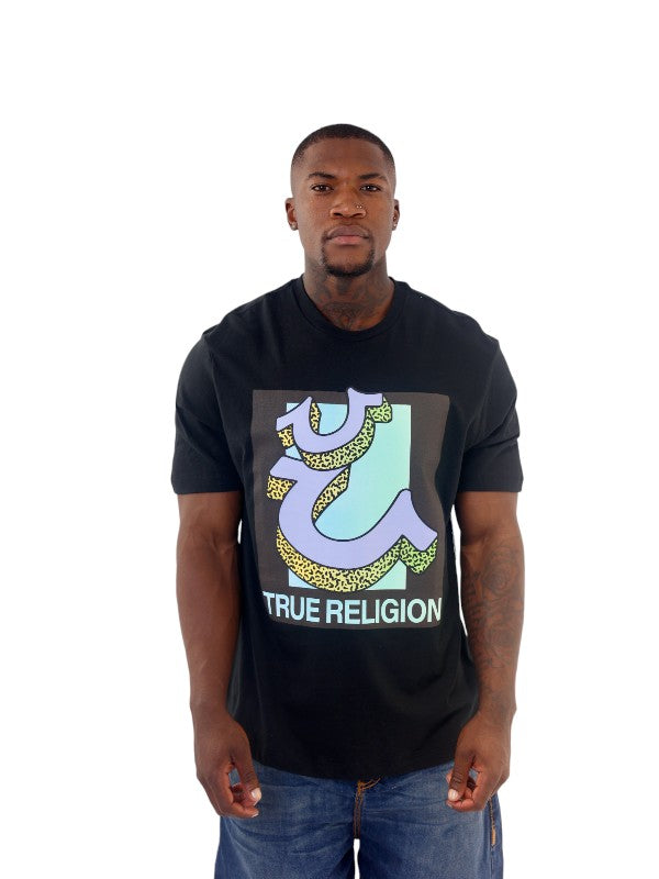 True Religion Relaxed T-Shirt Double Retro Black