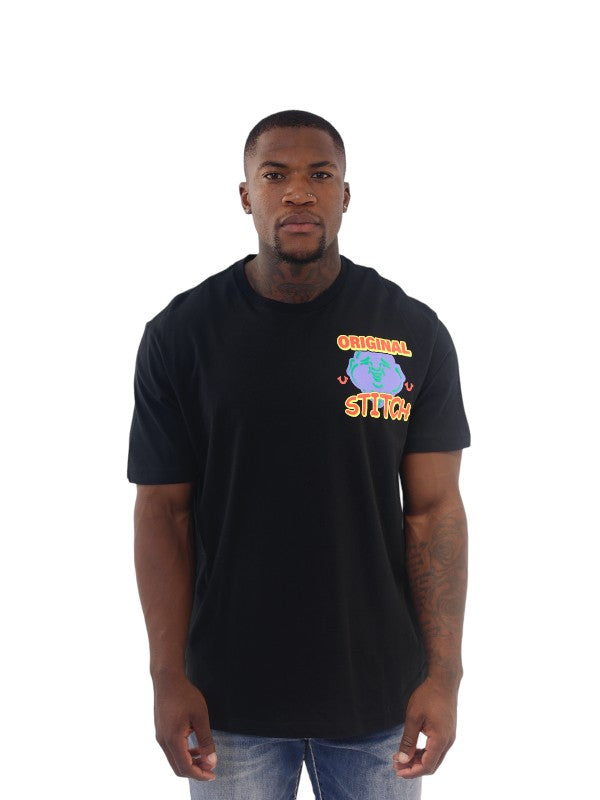 True Religion Relaxed T-Shirt Stitch Energy Black