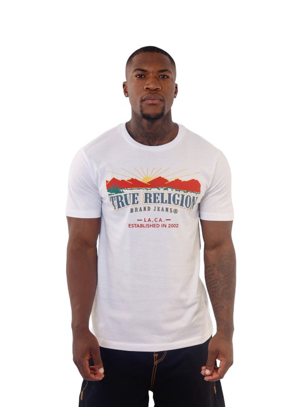 True Religion Explore T-Shirt Arch Logo Optic White